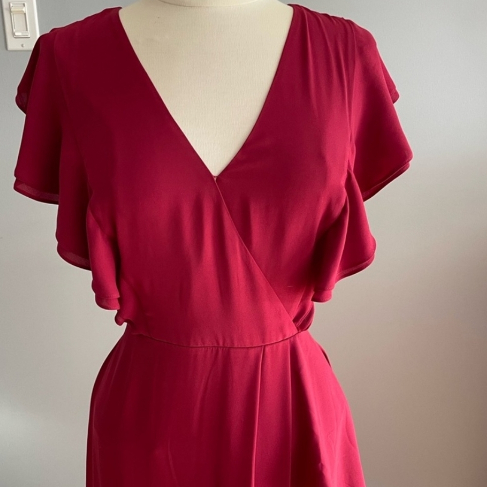 RW&CO. White and Burgundy Dresses